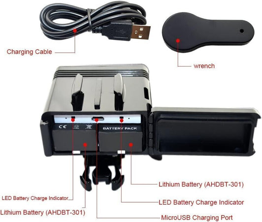 Suptig luce di riempimento a LED con doppia batteria, ad alta potenza