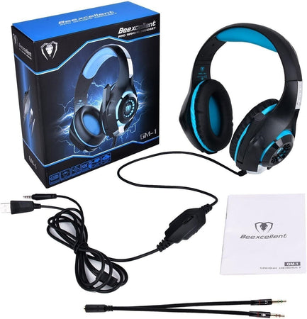 Beexcellent GM-1 Cuffie da gioco over-ear Pro cablate da 3,5 mm Cuffie audio
