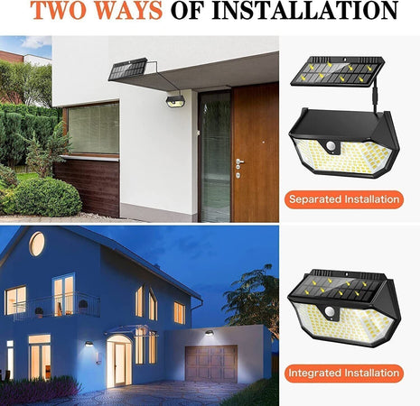 Luce solare con sensore di movimento 137 LED, 1200 lumen, 3 modalità