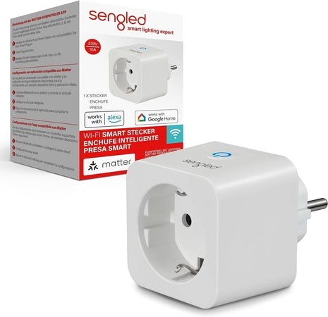 Smart Plug Sengled, Abilitata per Matter Compatibile Con Alexa supporta 2300 W