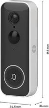Yale Campanello Smart Bianco, Visualizzazione Live Full HD, Audio bidirezionale