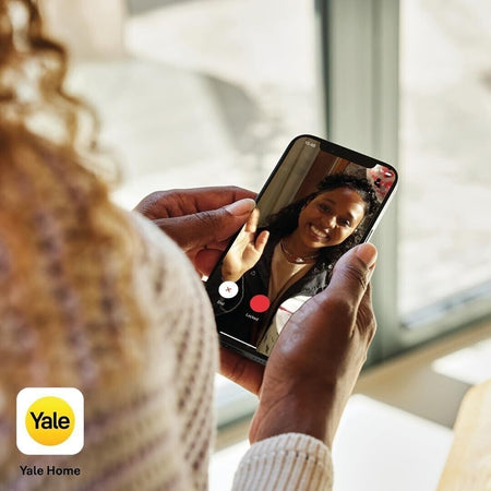 Yale Campanello Smart Bianco, Visualizzazione Live Full HD, Audio bidirezionale