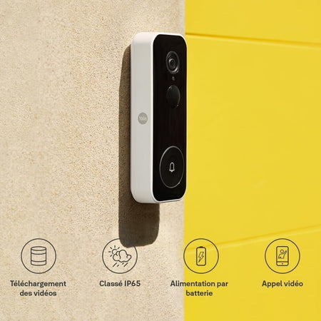 Yale Campanello Smart Bianco, Visualizzazione Live Full HD, Audio bidirezionale
