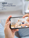 GNCC Telecamera Wi-Fi Interno, Videocamera sorveglianza 2K, Visione notturna