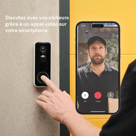 Yale Campanello Smart Bianco, Visualizzazione Live Full HD, Audio bidirezionale