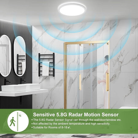 Lampada da soffitto a LED con sensore di movimento 18 W cablata 1800 lm 2700 K/4