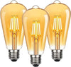 Lampadina vintage Edison 3, lampada LED Edison, bianco caldo lampadina retrò E27