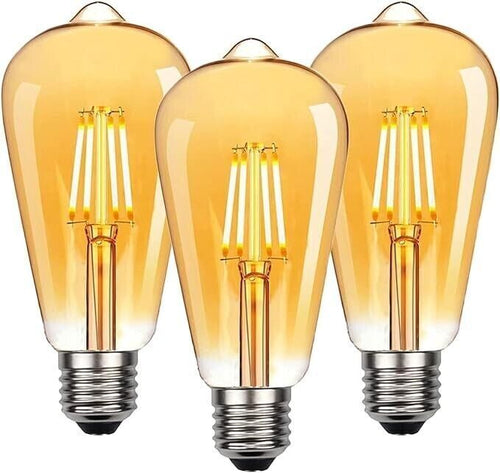 Lampadina vintage Edison 3, lampada LED Edison, bianco caldo lampadina retrò E27