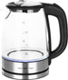EMERIO Bollitore senza fili, senza BPA, in acciaio INOX, 2200 W, 230 V, Nero
