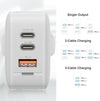 memumi 65W Caricatore USB C & USB A, 3 Porte Alimentatore per MacBook