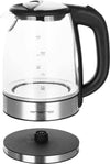 EMERIO Bollitore senza fili, senza BPA, in acciaio INOX, 2200 W, 230 V, Nero