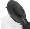 EMERIO Bollitore senza fili, senza BPA, in acciaio INOX, 2200 W, 230 V, Nero