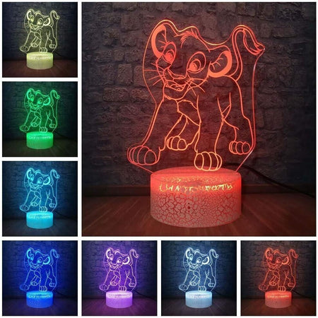 Simba Lampada Luce Notturna Bambino Film di Cartoni Animati, Lampada a LED