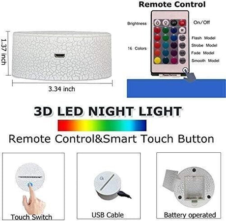Simba Lampada Luce Notturna Bambino Film di Cartoni Animati, Lampada a LED