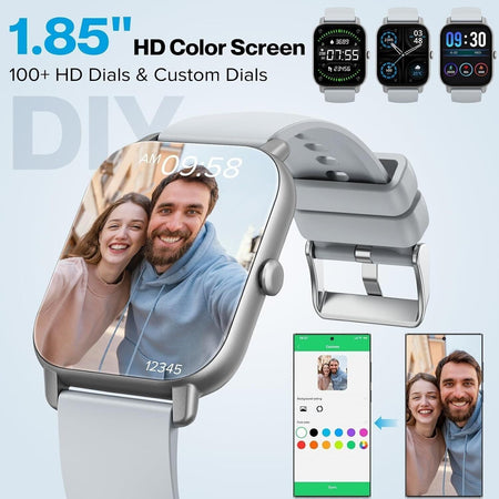 Aptkdoe Smartwatch Uomo Donna 47mm HD Schermo Orologio con Contapassi Cardiofreq