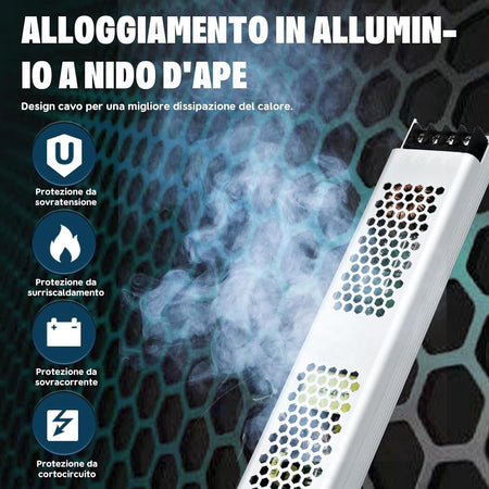 Alimentatore LED 24V 200W, Trasformatore 220V 24V AC ,Tensione Costante