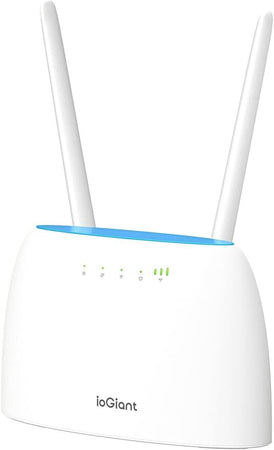 ioGiant Router 4G LTE con Sim, AC1200 Wi-Fi Dual-Band, Senza configurazione