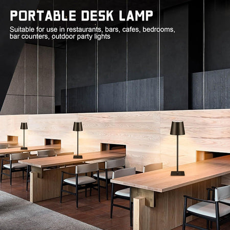 Lampada da tavolo senza fili, lampada da tavolo a LED portatile, lampada