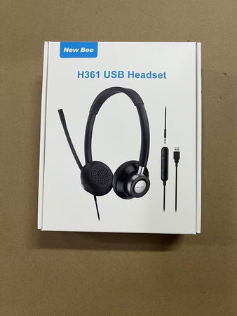 New bee Cuffie con Microfono, Cuffie con Filo PC, Cuffie Stereo da 3.5 mm Tipo C