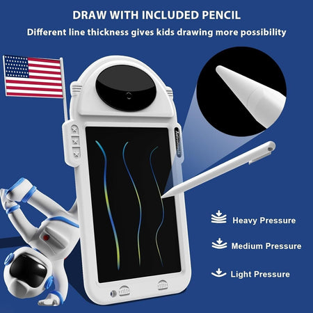 Tavoletta LCD per Scrittura Bambini, Lavagna per Scarabocchio Cancellabile da 8