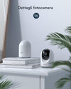 GNCC Telecamera Wi-Fi Interno, 1080P 2 Pezzi Videocamera Sorveglianza Rotazione