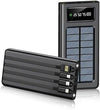 Power bank solare caricabatteria per cellulari e tablet da 50000mAh con cavi