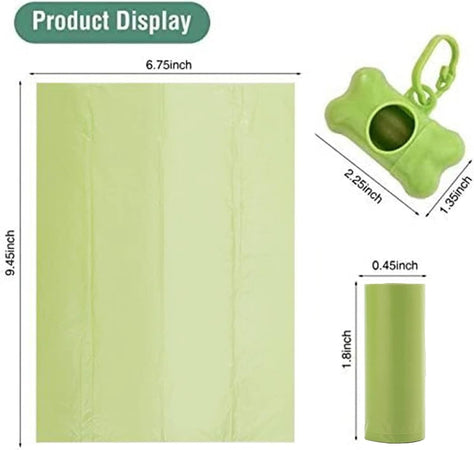 Sacchetto per escrementi di cane OUGED 630 pezzi,42 rotoli di ricarica con 2 dis