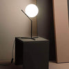 Lampada da Scrivania, Stelo in Metallo & Paralume in Vetro 20.0cm, Attacco E27