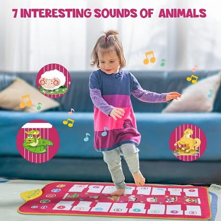 Tappetino Musicale, Tappetino per Pianoforte per Bambini Bilaterale Tastiera