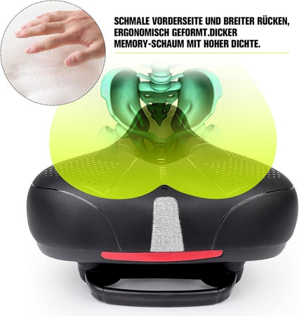 Sella per bicicletta HASAGEI Sella in gel comoda per bicicletta larga ergonomica