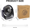 Ventilatore da tavolo USB con vento forte regolabile a 3 velocità