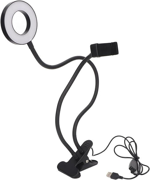 Selfie Ring Light con Supporto Cellulare per Live Streaming Vlog Fotografia Foto