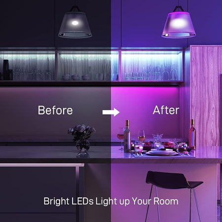 COOLAPA Striscia LED 6M, RGB Led Light Strip con 40 Tasti Telecomando IR, Musica