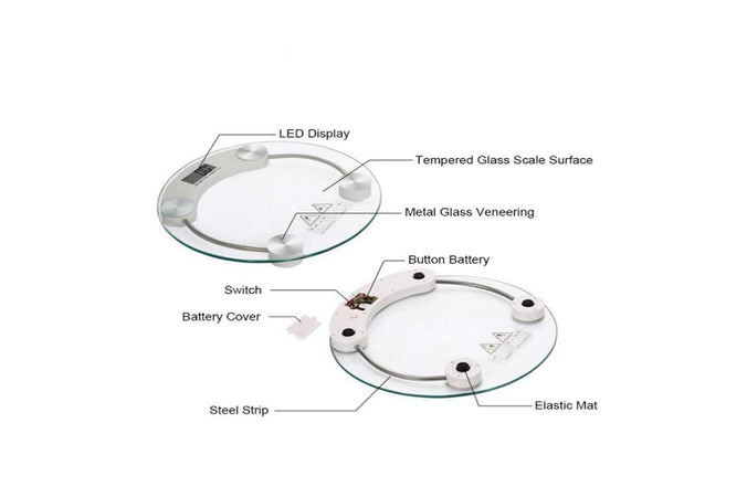 Bilancia pesapersone digitale in vetro elettronica professionale 180KG 2003A