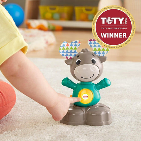 Fisher-Price - Parlamici Baby Moose Rocking Educational Toy with Lights and