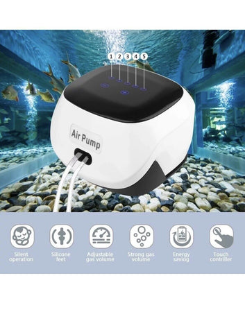Pompa ad Aria per Acquario Simple deluxe con doppia Uscita del Flusso d'Aria