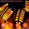 10m 12 Lampadine 5W Realistico Effetto Fiamma Luci Stringa IP44 Impermeabili