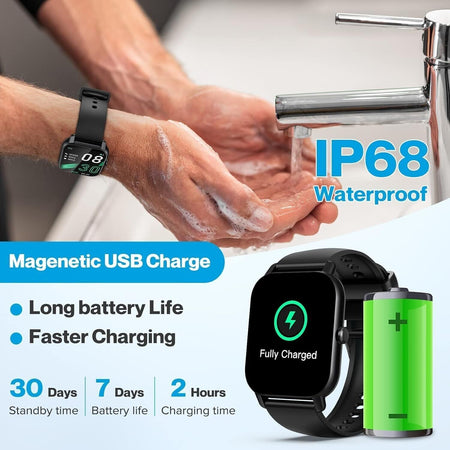 Aptkdoe Smartwatch Uomo Donna 47mm HD Schermo Tattile Orologio 112 Modalità Spor