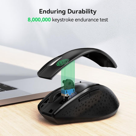 Mouse Wireless, 3200 DPI Ergonomico Mouse Senza Fili, 2.4 GHz Ricevitore