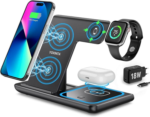 Caricabatterie wireless, stazione di ricarica wireless 3 in 1, magnetico veloce