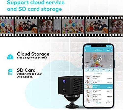 Telecamera Spia Microcamera 1080P Wifi Interno Senza Fili Visione notturna