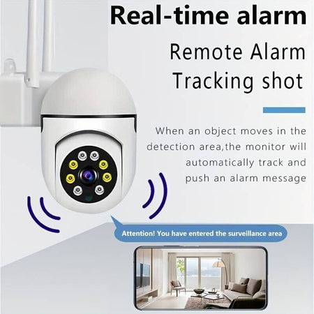 Telecamera di sorveglianza 1080P HD WIFI a 360°, Telecamera con sensore di
