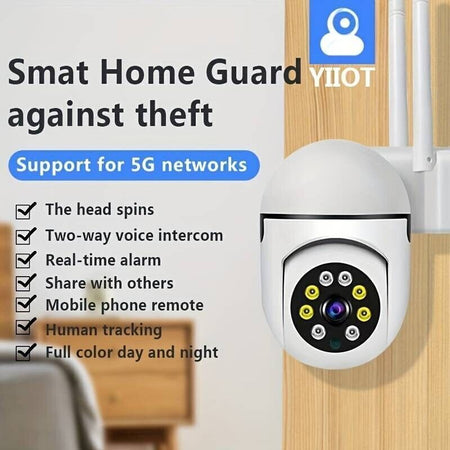 Telecamera di sorveglianza 1080P HD WIFI a 360°, Telecamera con sensore di