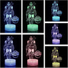 Luce notturna 3D Yoda Star Wars per bambini 3 modelli e telecomando a 16 colori