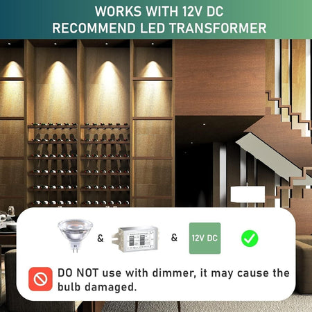 Lampadine LED, 3W 12V GU5.3 Base 20-35W Lampadine Alogene Equivalenti, 3000K