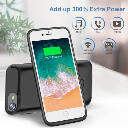 Cover Batteria compatibile con iPhone 6s/6/7/8/SE 2020, 4,7", 6600mAh Cover