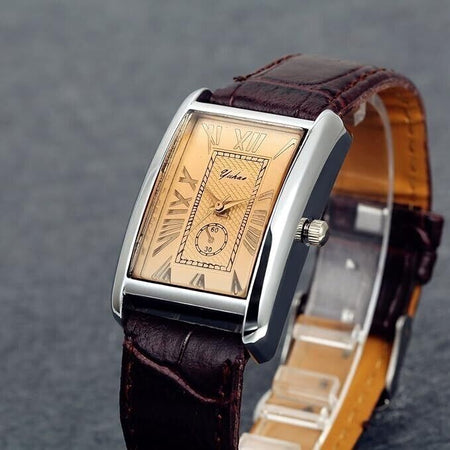 Lancardo Orologio analogico al quarzo quadrato, vintage, retrò Unisex