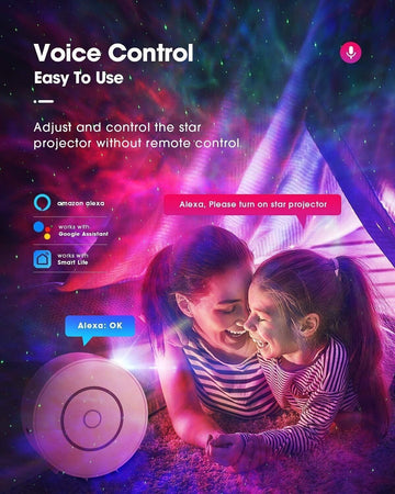 LED Lampada Proiettore Smart, Luce Notturna per Bambini, Proiettore Lampada
