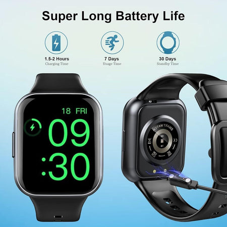 Aptkdoe Smartwatch Uomo Donna 43 mm Schermo HD Fitness Tracker Orologio