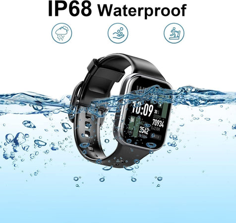Aptkdoe Smartwatch Uomo Donna 43 mm Schermo HD Fitness Tracker Orologio
